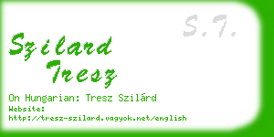szilard tresz business card
