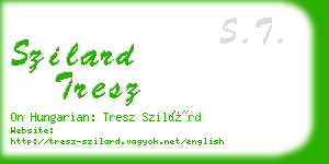 szilard tresz business card